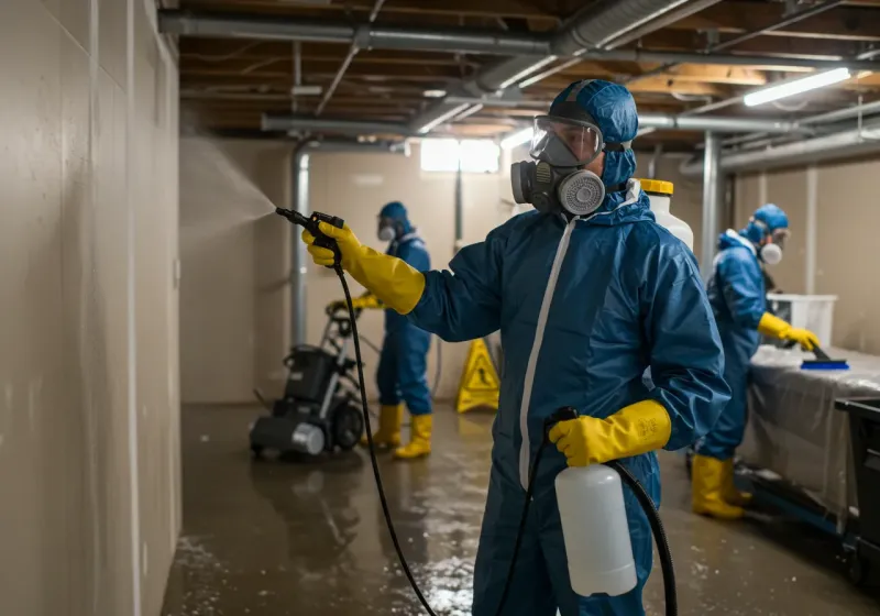 Basement Sanitization and Antimicrobial Treatment process in Jacksonville, AL