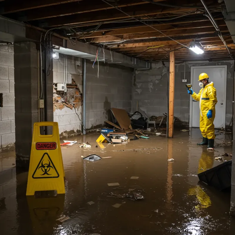 Flooded Basement Electrical Hazard in Jacksonville, AL Property